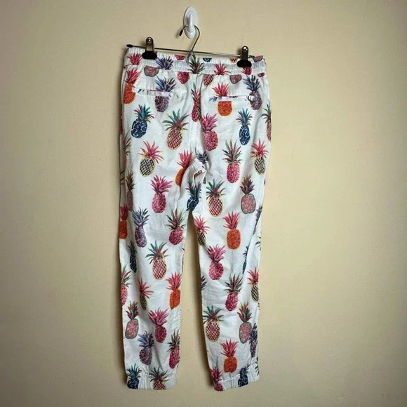J. CREW x Ratti Rainbow Pineapple Print Seaside Beach Jogger Pants Women’s 2 - Picture 6 of 16